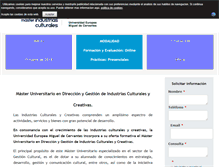 Tablet Screenshot of masterindustriasculturales.com